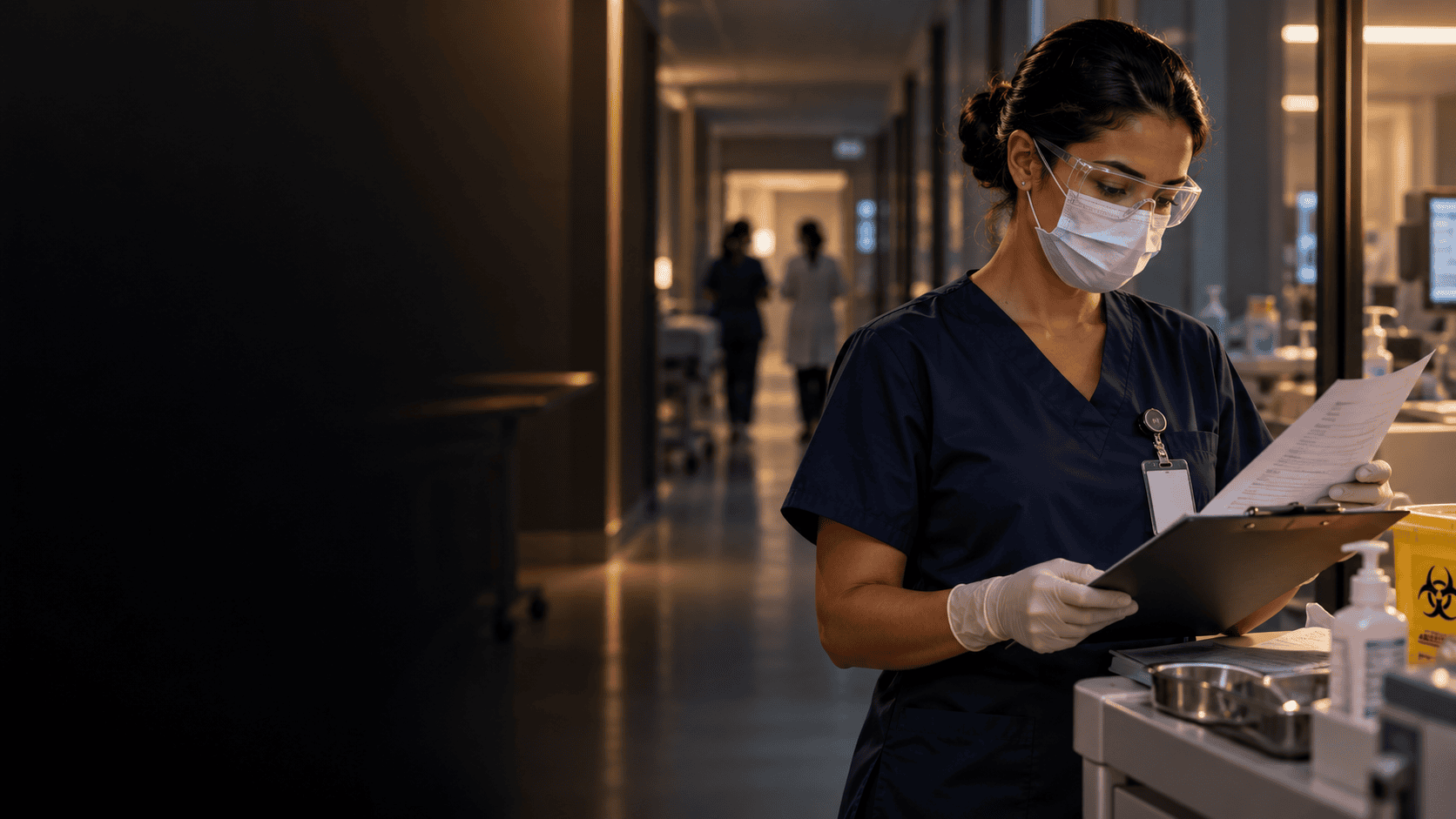 Profissional da sa&uacute;de analisando condi&ccedil;&otilde;es de insalubridade de 20% ou 40%